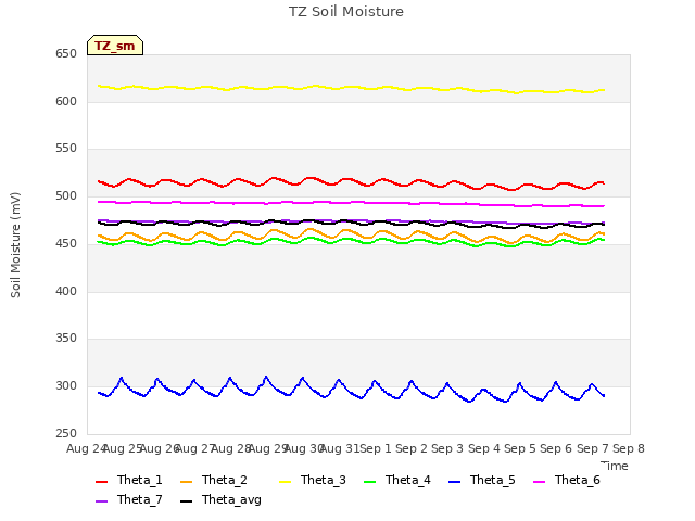 plot of TZ Soil Moisture