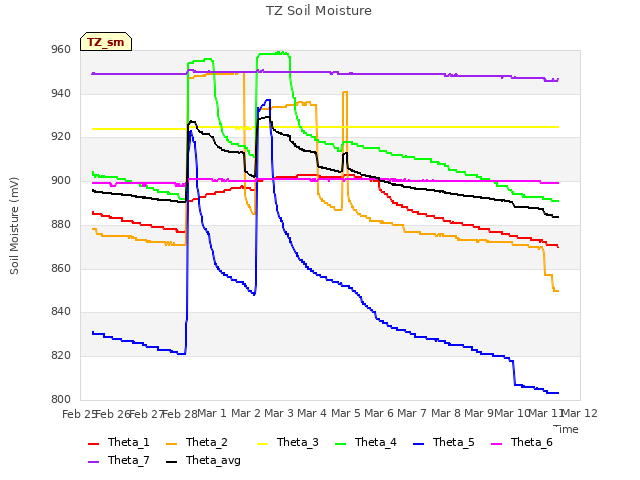 plot of TZ Soil Moisture