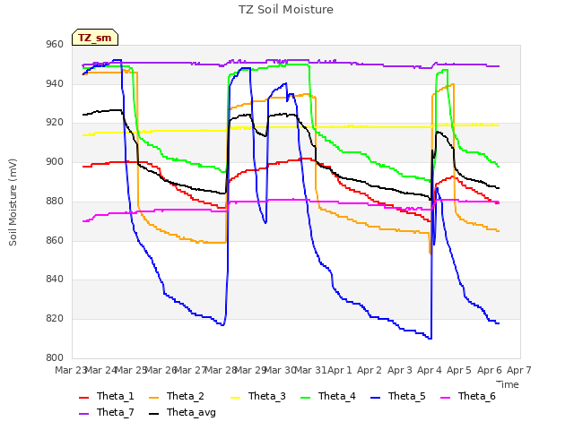 plot of TZ Soil Moisture