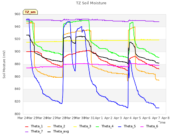 plot of TZ Soil Moisture