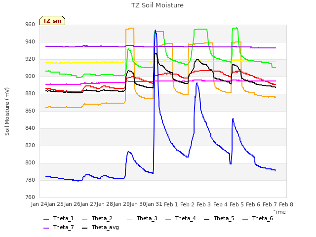 plot of TZ Soil Moisture