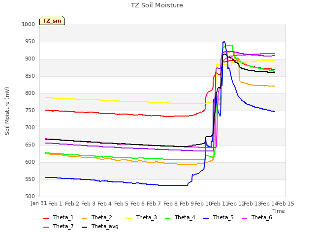 plot of TZ Soil Moisture