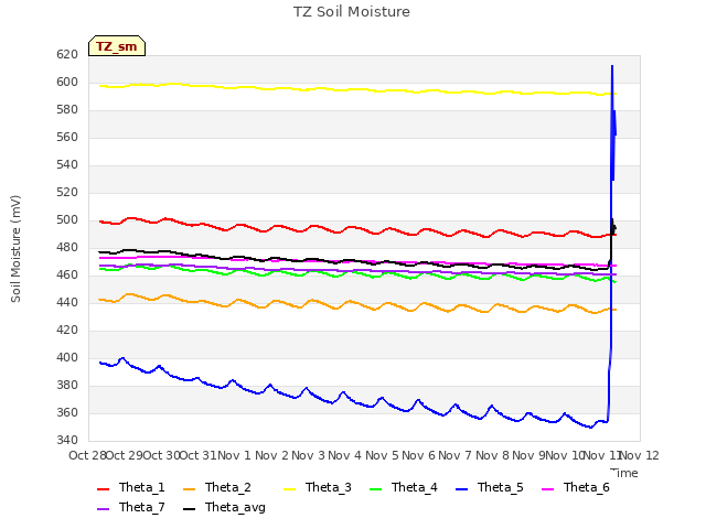 plot of TZ Soil Moisture