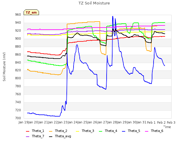 plot of TZ Soil Moisture