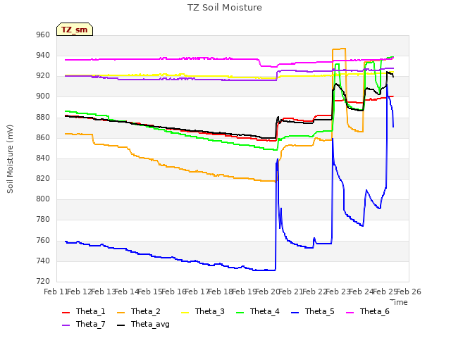 plot of TZ Soil Moisture