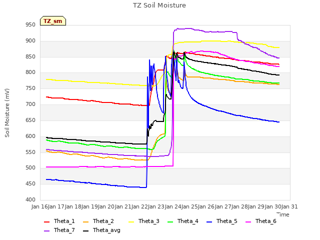 plot of TZ Soil Moisture