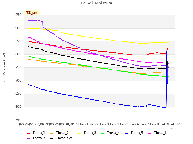 plot of TZ Soil Moisture