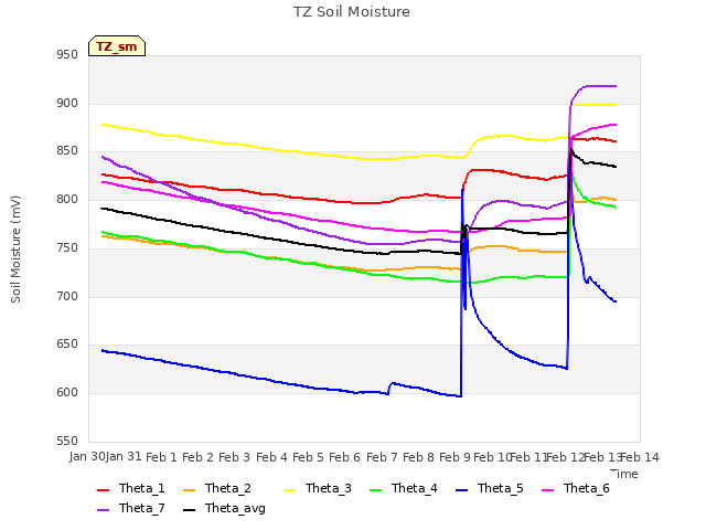 plot of TZ Soil Moisture