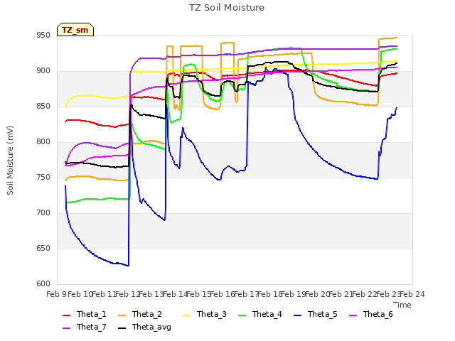 plot of TZ Soil Moisture