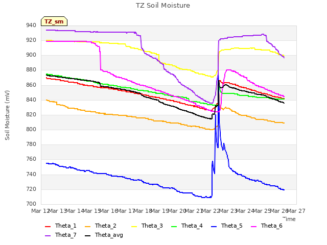 plot of TZ Soil Moisture