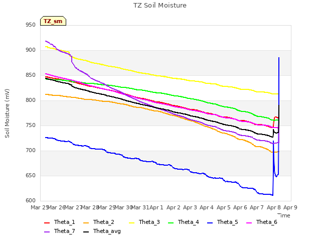 plot of TZ Soil Moisture