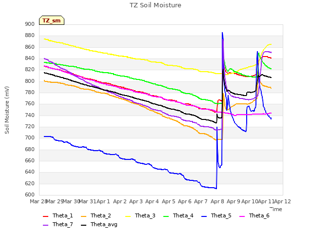 plot of TZ Soil Moisture