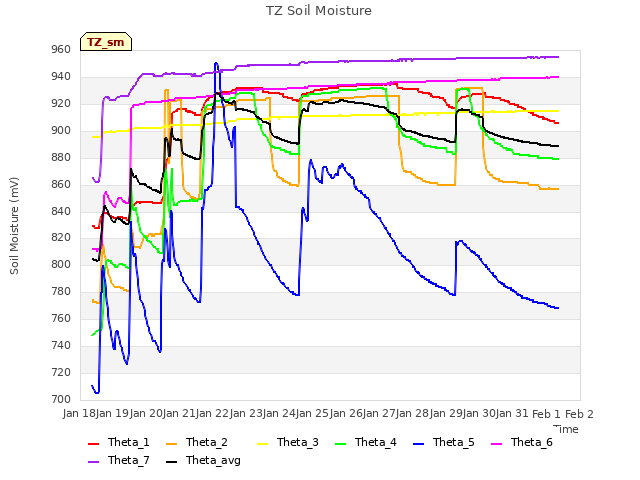 plot of TZ Soil Moisture