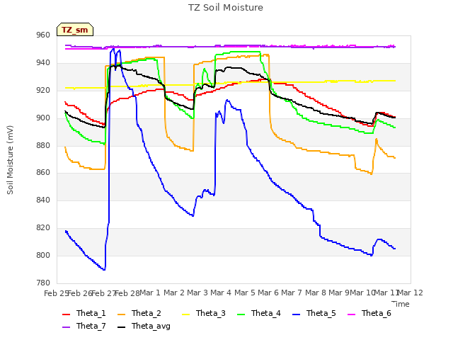 plot of TZ Soil Moisture