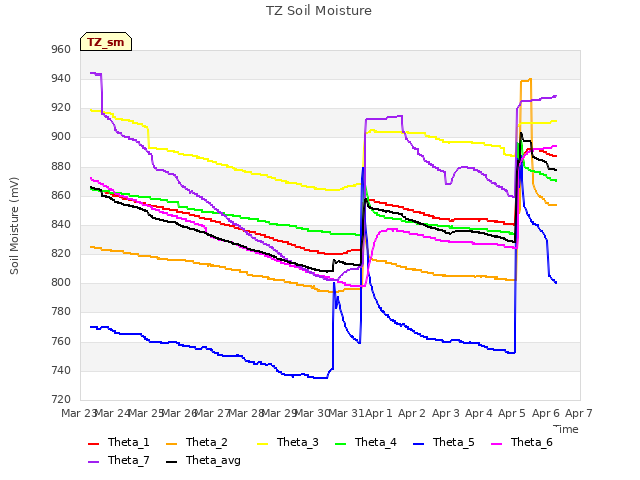 plot of TZ Soil Moisture