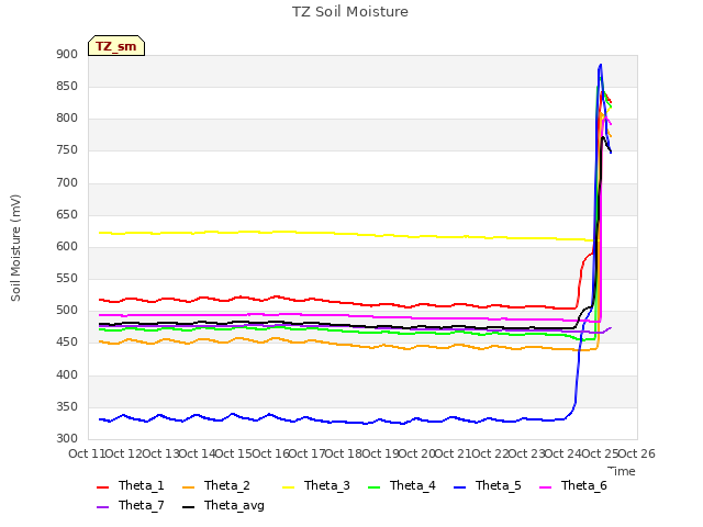 plot of TZ Soil Moisture