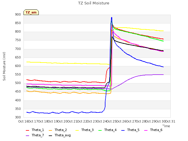 plot of TZ Soil Moisture