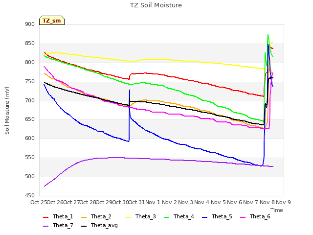 plot of TZ Soil Moisture