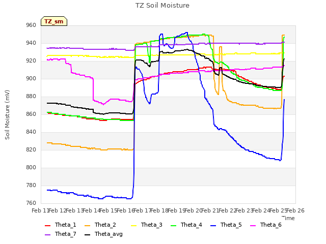 plot of TZ Soil Moisture