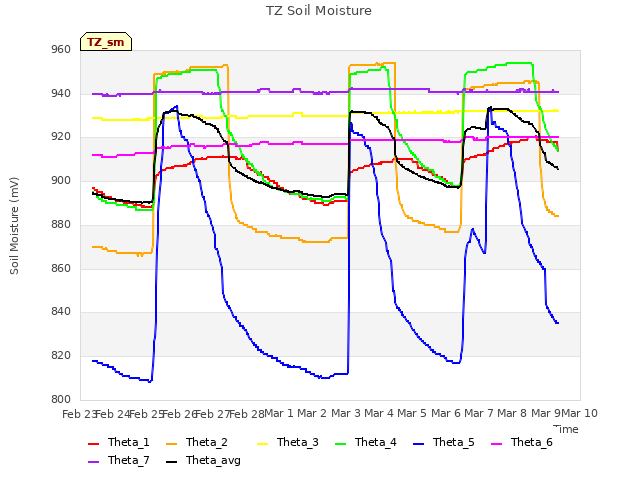 plot of TZ Soil Moisture