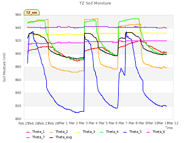 plot of TZ Soil Moisture