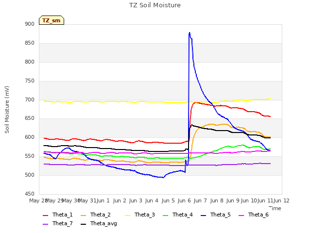 plot of TZ Soil Moisture
