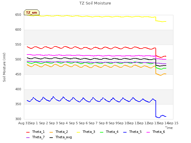 plot of TZ Soil Moisture