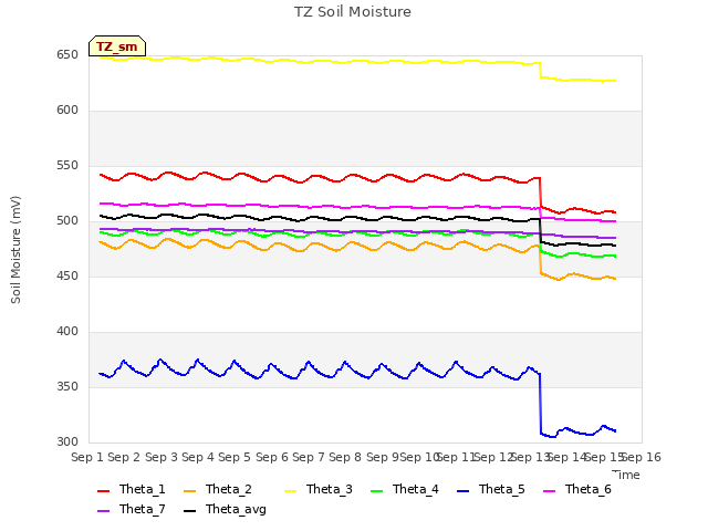 plot of TZ Soil Moisture