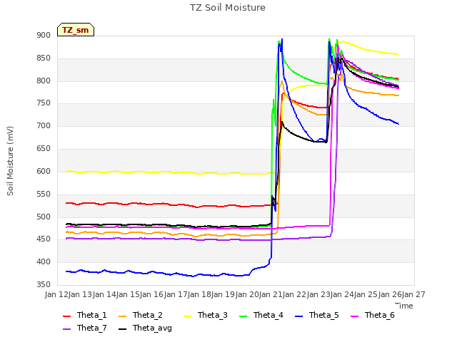 plot of TZ Soil Moisture