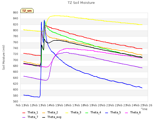 plot of TZ Soil Moisture