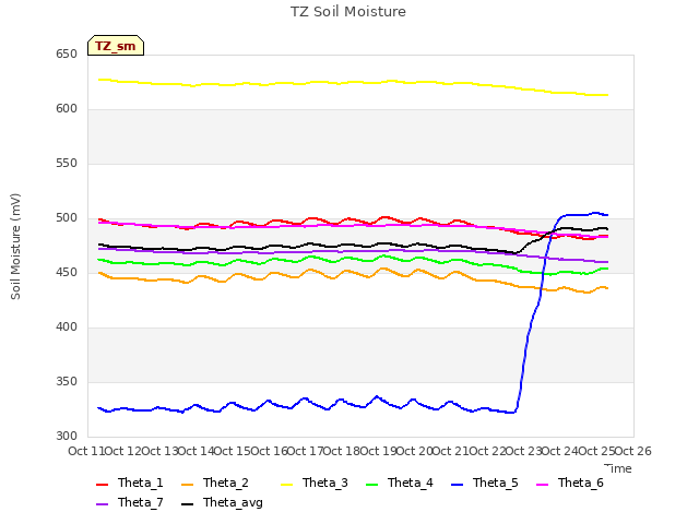 plot of TZ Soil Moisture