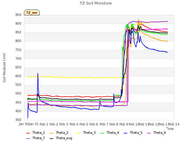 plot of TZ Soil Moisture