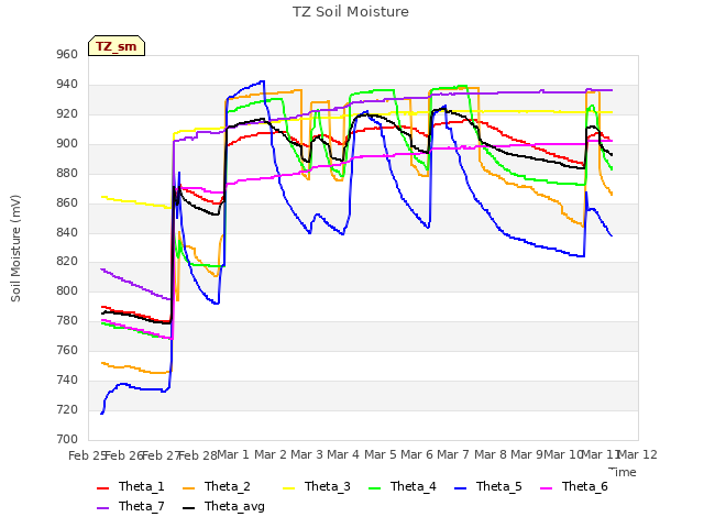 plot of TZ Soil Moisture