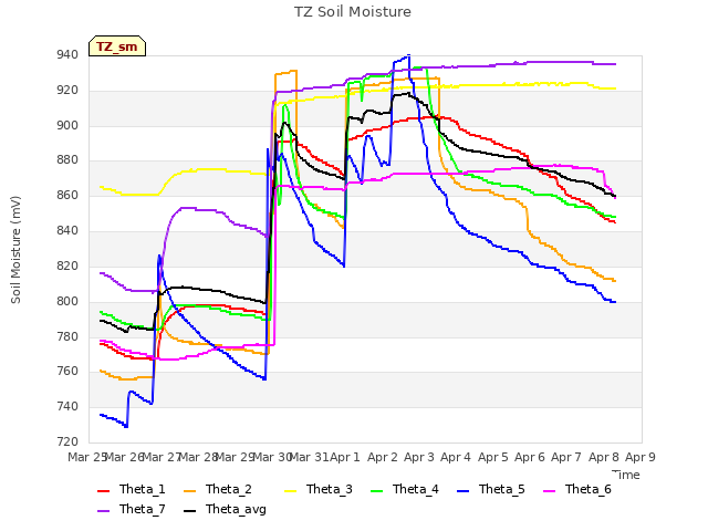 plot of TZ Soil Moisture