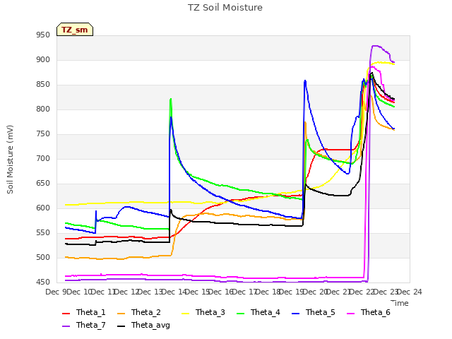 plot of TZ Soil Moisture