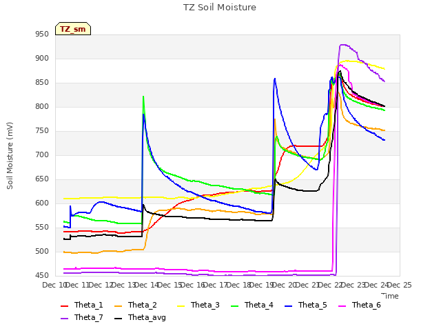 plot of TZ Soil Moisture