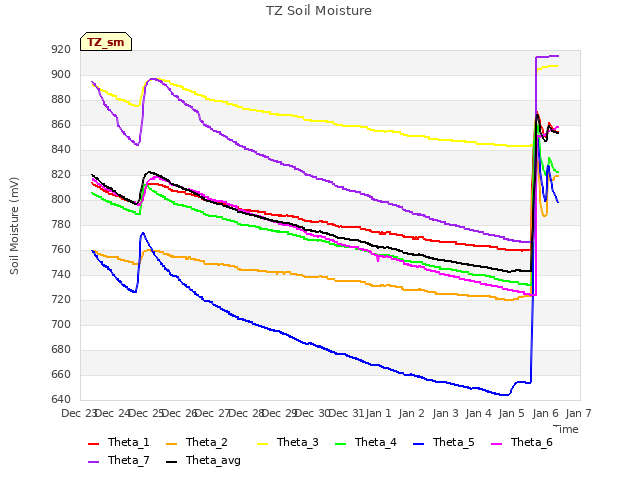 plot of TZ Soil Moisture