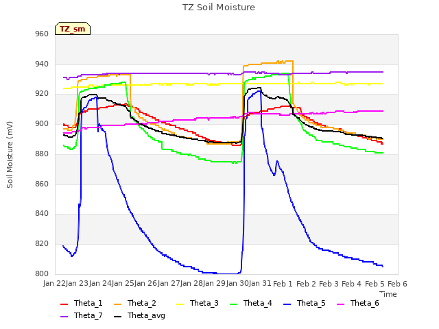 plot of TZ Soil Moisture