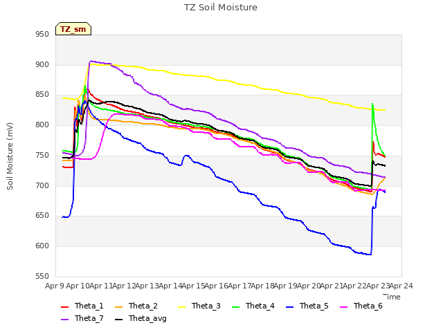 plot of TZ Soil Moisture