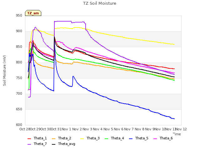 plot of TZ Soil Moisture