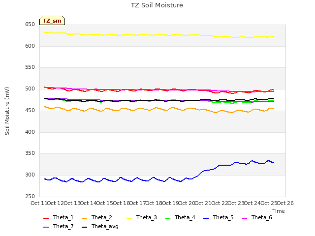 plot of TZ Soil Moisture