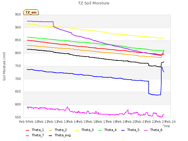 plot of TZ Soil Moisture