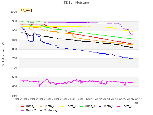 plot of TZ Soil Moisture