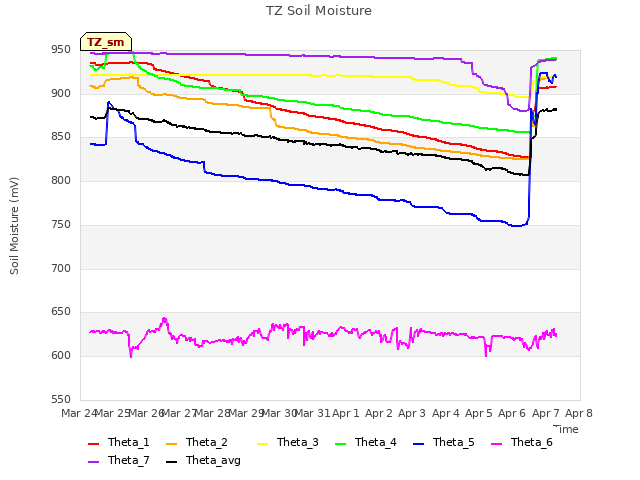 plot of TZ Soil Moisture