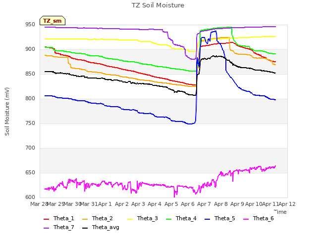 plot of TZ Soil Moisture