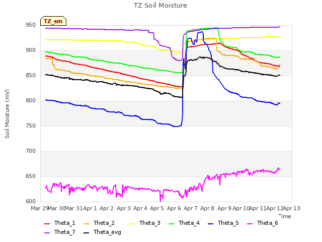 plot of TZ Soil Moisture