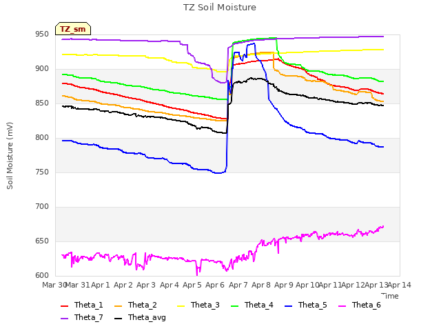 plot of TZ Soil Moisture