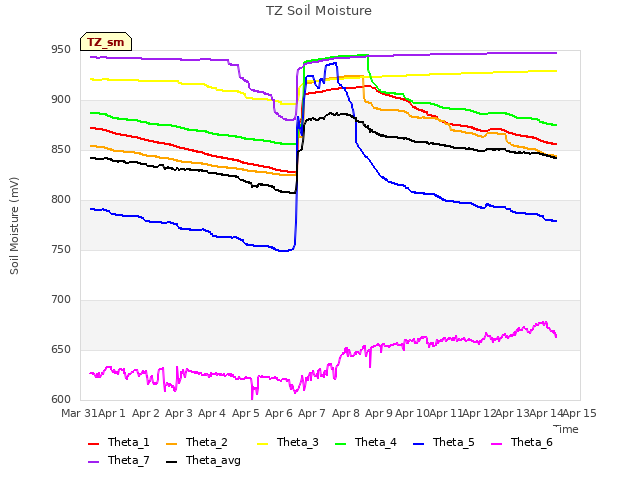 plot of TZ Soil Moisture