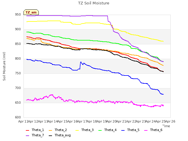 plot of TZ Soil Moisture