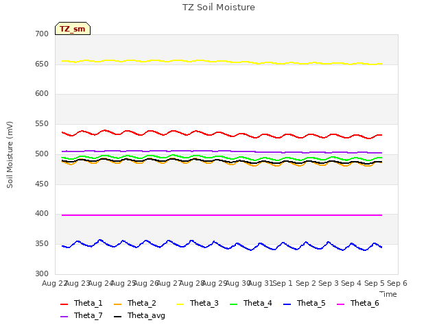 plot of TZ Soil Moisture